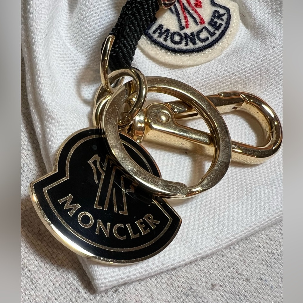 Moncler Black and Gold Keychain with Strap Stocking Stuffer Christmas - Picture 5 of 5